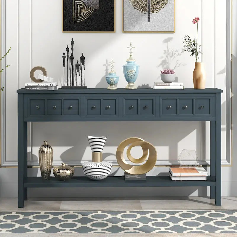 Console d'entrée style ferme, table d'appoint pour canapé