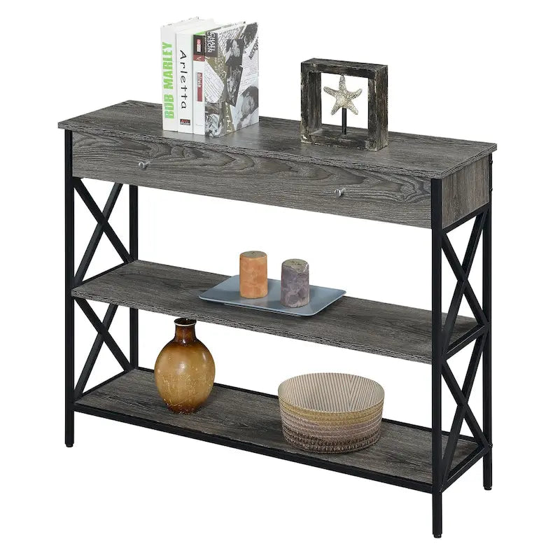 Console avec tiroir et étagère