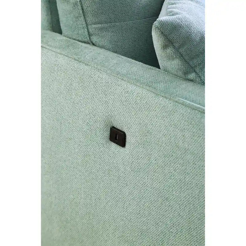 Canapé 2 places en tissu avec port de charge USB