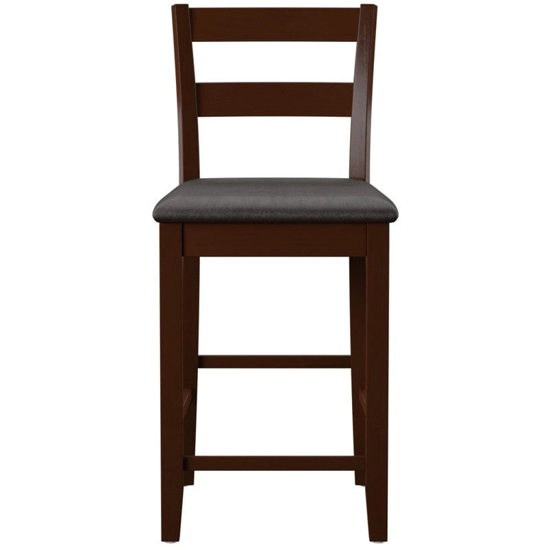 Tabourets de bar en bois couleur café