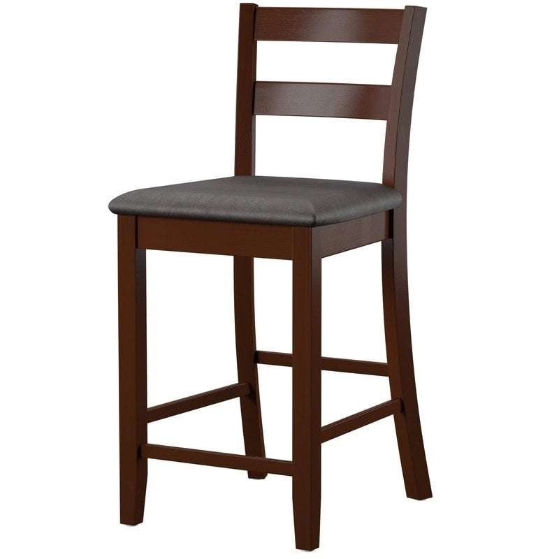Tabourets de bar en bois couleur café