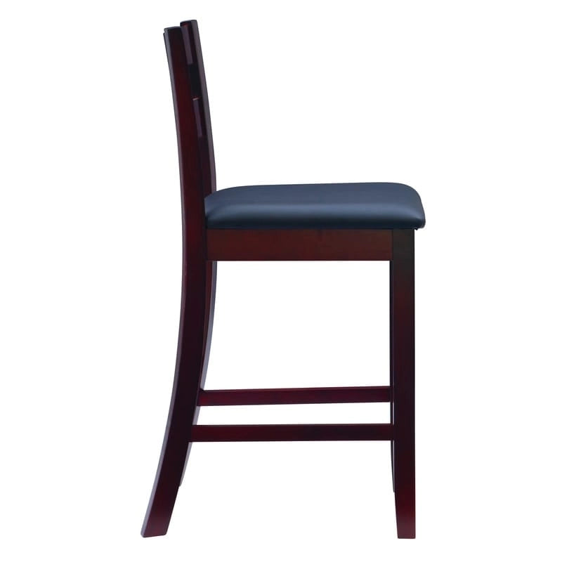 Tabourets de bar en bois couleur café