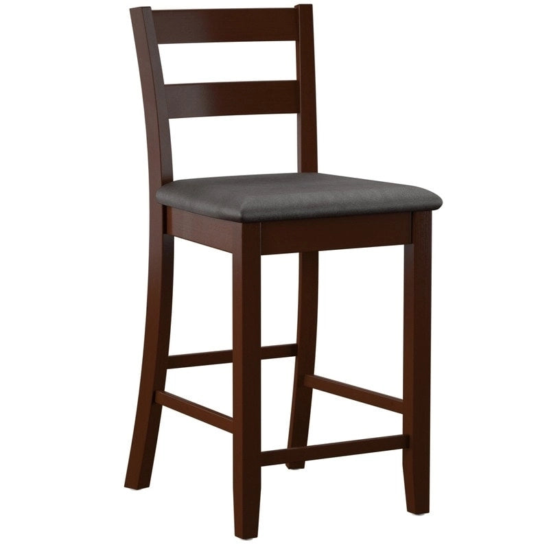 Tabourets de bar en bois couleur café