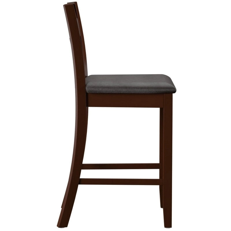 Tabourets de bar en bois couleur café