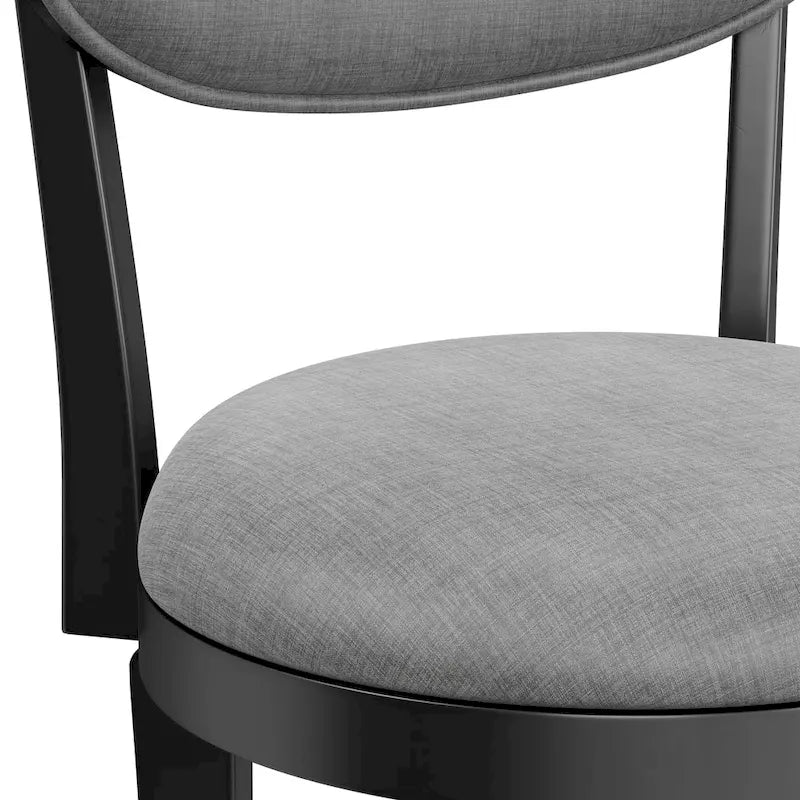 Tabouret de bar pivotant rembourré en bois - 97,16 cm de hauteur x 50,8 cm de largeur x 44,45 cm de profondeur ; hauteur d'assise : 64,77 cm.