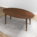 Table à manger ovale en bois massif de style médiéval, 67 pouces