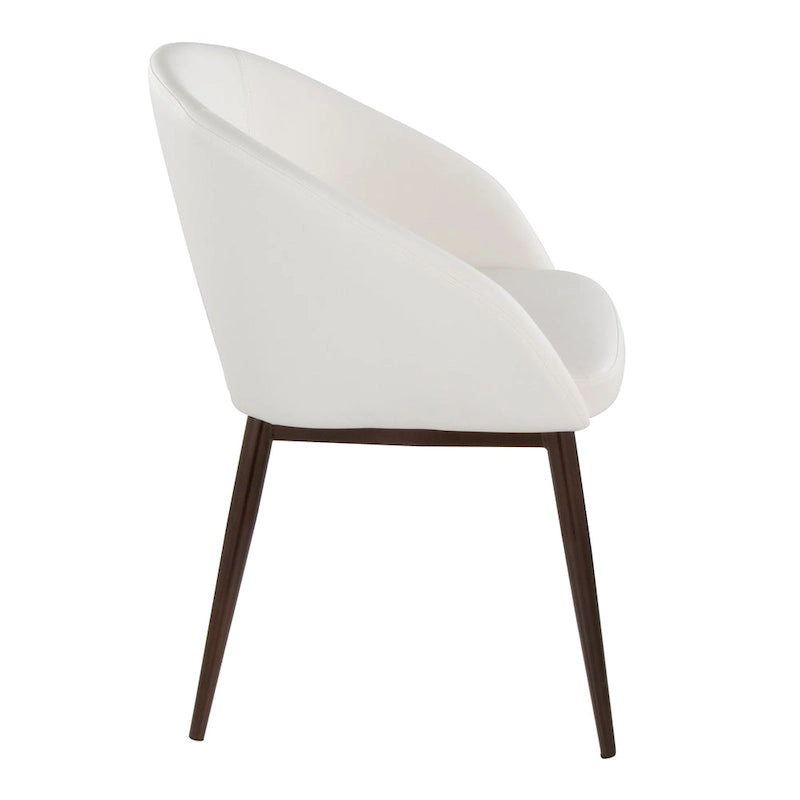 Chaise de salle à manger tapissée avec des pieds en métal en laiton