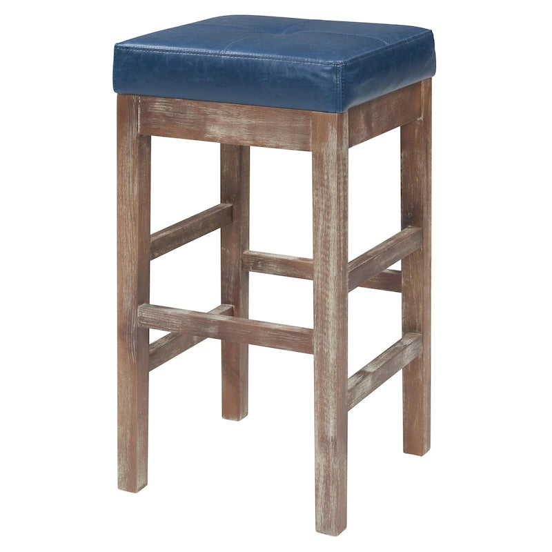 Tabouret de bar sans dossier en similicuir