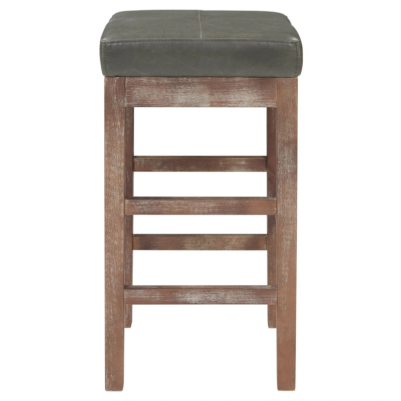 Tabouret de bar sans dossier en similicuir