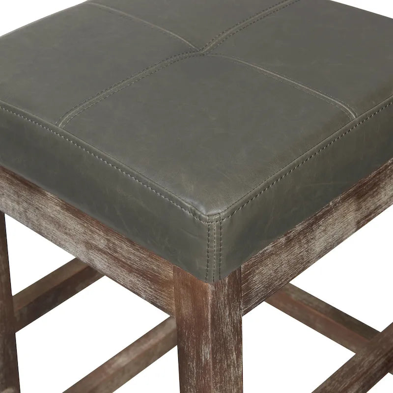 Tabouret de bar sans dossier en similicuir