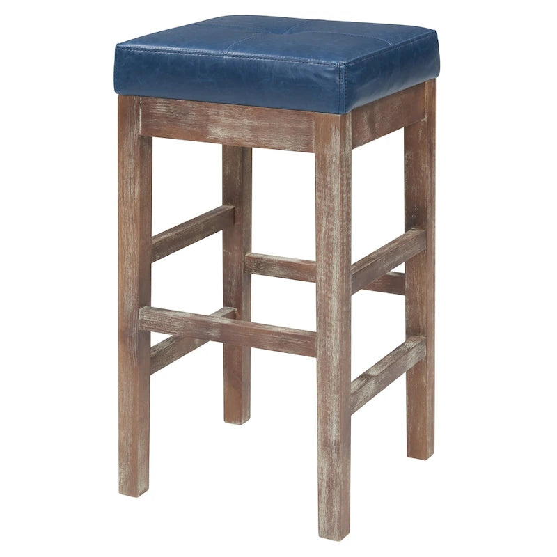 Tabouret de bar sans dossier en similicuir
