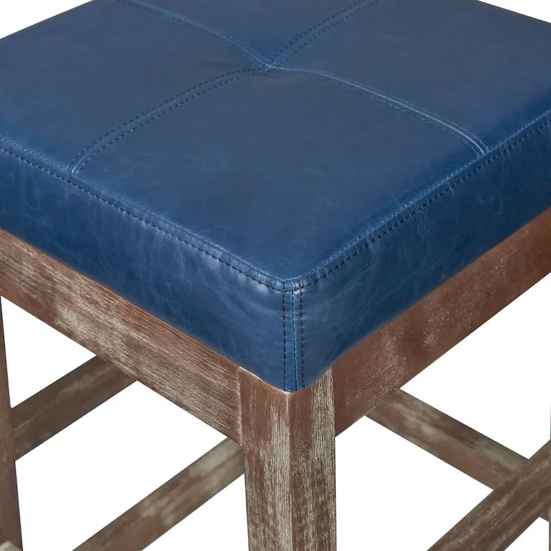 Tabouret de bar sans dossier en similicuir