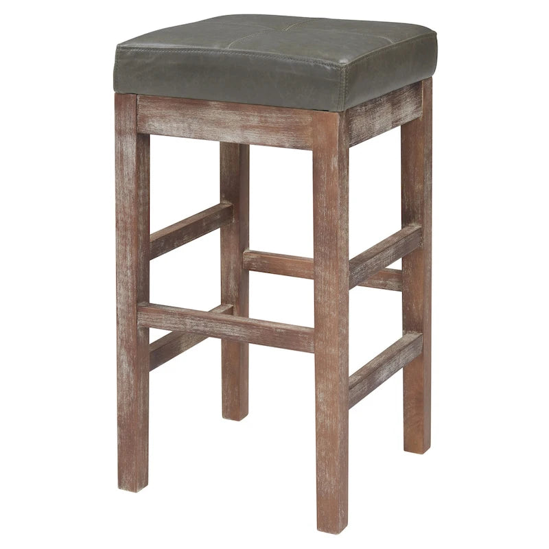Tabouret de bar sans dossier en similicuir