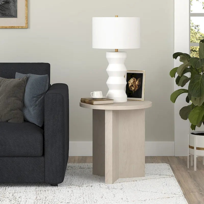 Table d'appoint ronde de 50 cm de large