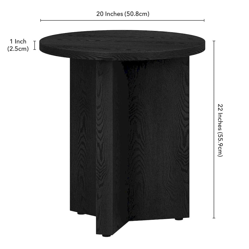 Table d'appoint ronde de 50 cm de large
