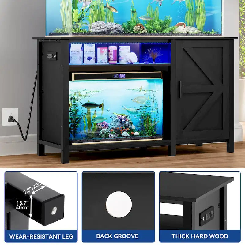Meuble d'aquarium pour aquariums de 200-280 litres, avec bande lumineuse RVB