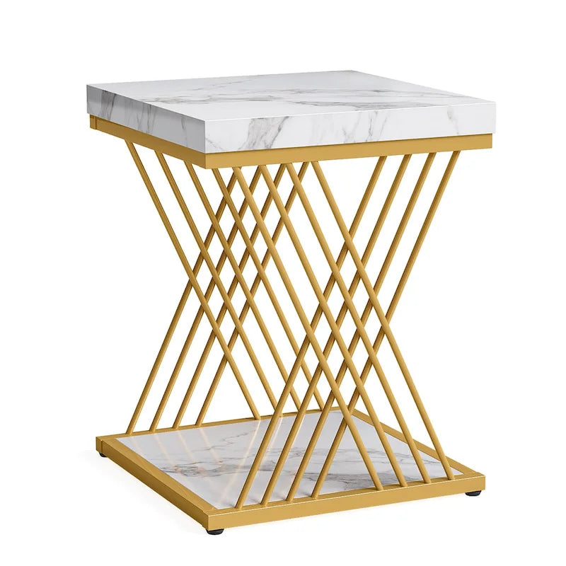 Table d'appoint carrée, tables de chevet modernes du milieu du siècle, table d'appoint de salon