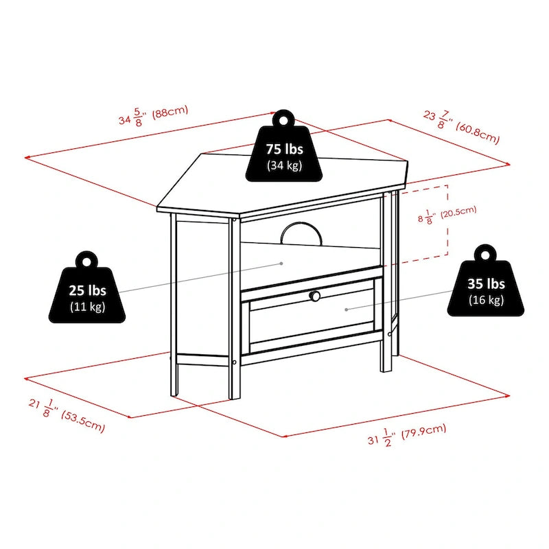 Meuble TV d'angle et meuble multimédia, brun expresso