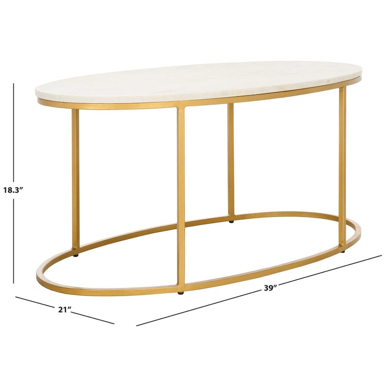 Table basse en marbre (assemblée - 39Lx21Px18H)