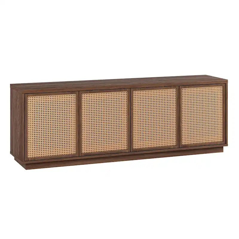 Un meuble TV rectangulaire, adapté aux téléviseurs d'une largeur maximale de 78 à 70 pouces.