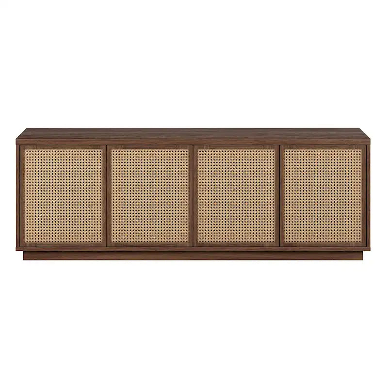 Un meuble TV rectangulaire, adapté aux téléviseurs d'une largeur maximale de 78 à 70 pouces.