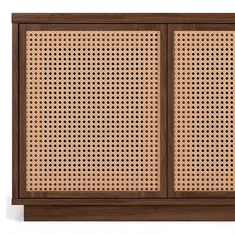Un meuble TV rectangulaire, adapté aux téléviseurs d'une largeur maximale de 78 à 70 pouces.