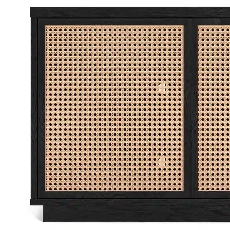 Un meuble TV rectangulaire, adapté aux téléviseurs d'une largeur maximale de 78 à 70 pouces.