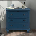 Table d'appoint en pin massif avec tablette coulissante et 3 tiroirs, montage facile
