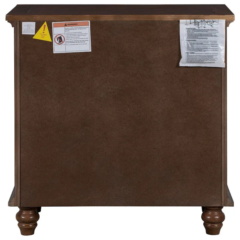 Table d'appoint en pin massif avec tablette coulissante et 3 tiroirs, montage facile
