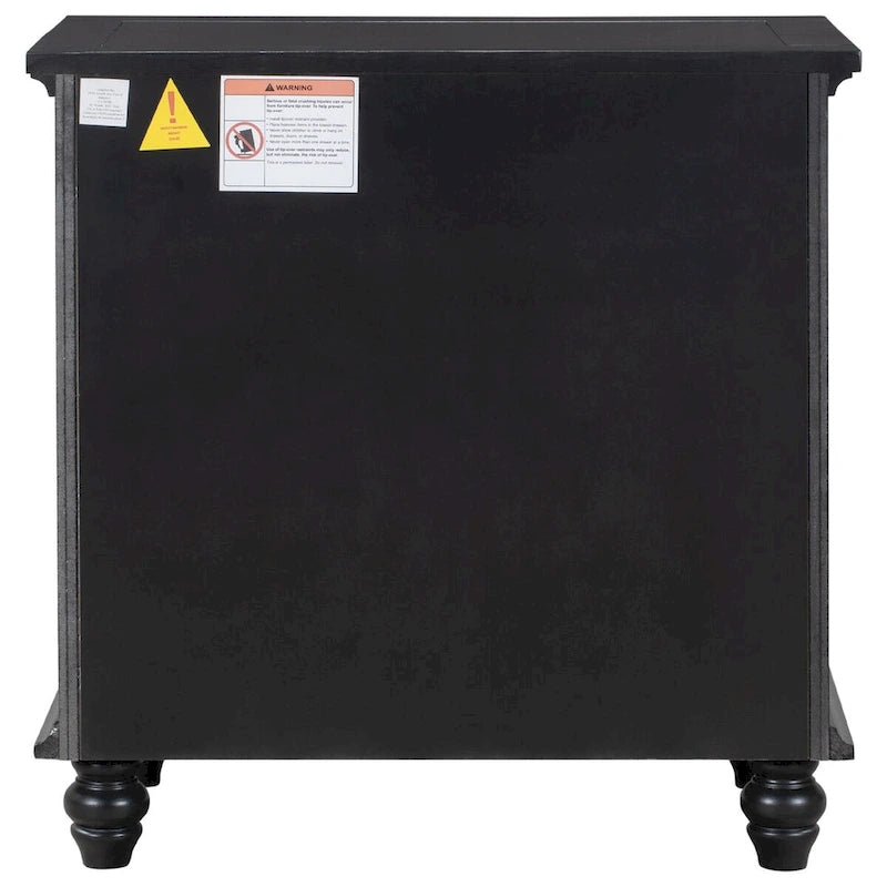 Table d'appoint en pin massif avec tablette coulissante et 3 tiroirs, montage facile