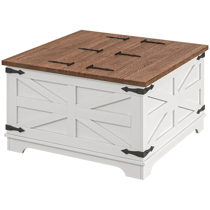 Table basse de ferme avec rangement pour salon