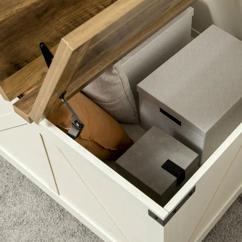 Table basse de ferme avec rangement pour salon