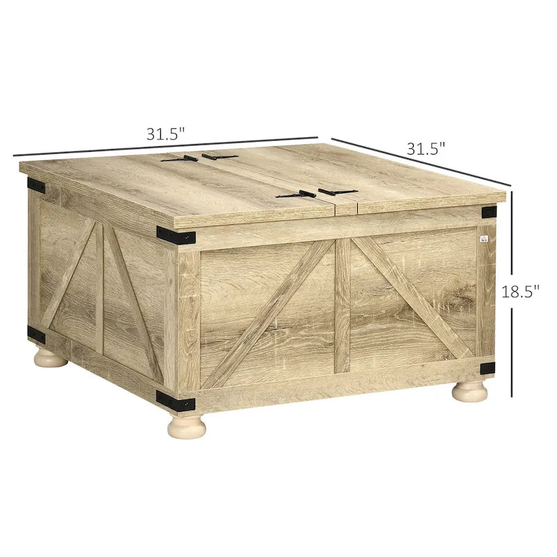 Table basse de ferme avec rangement pour salon