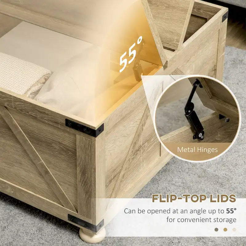 Table basse de ferme avec rangement pour salon