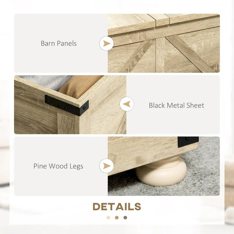 Table basse de ferme avec rangement pour salon