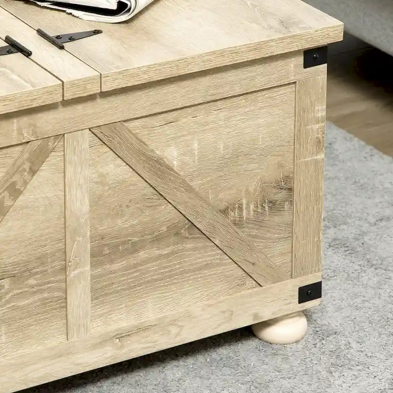 Table basse de ferme avec rangement pour salon