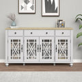 Buffet vaisselier de cuisine style vintage avec tiroirs - 63 po de largeur