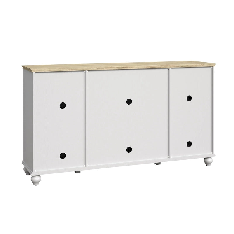 Buffet vaisselier de cuisine style vintage avec tiroirs - 63 po de largeur